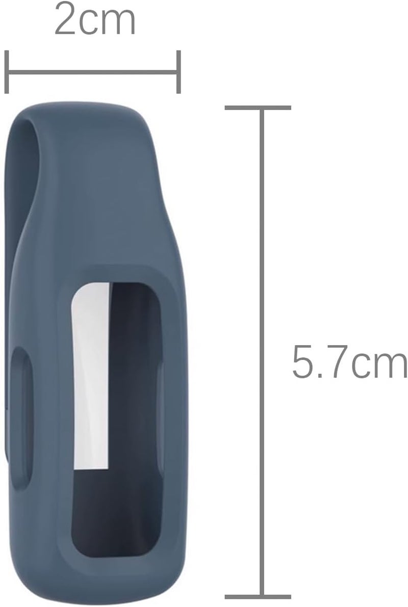 INF Silicone Clip Holder Compatible with Fitbit Inspire 3/Inspire 2/Ace 3, Soft Secure Case for Fitness Tracker, Comfortable 360° Protection for Collar, Belt, Pocket, Daily & Sports Use (Dark Blue) - Image 2